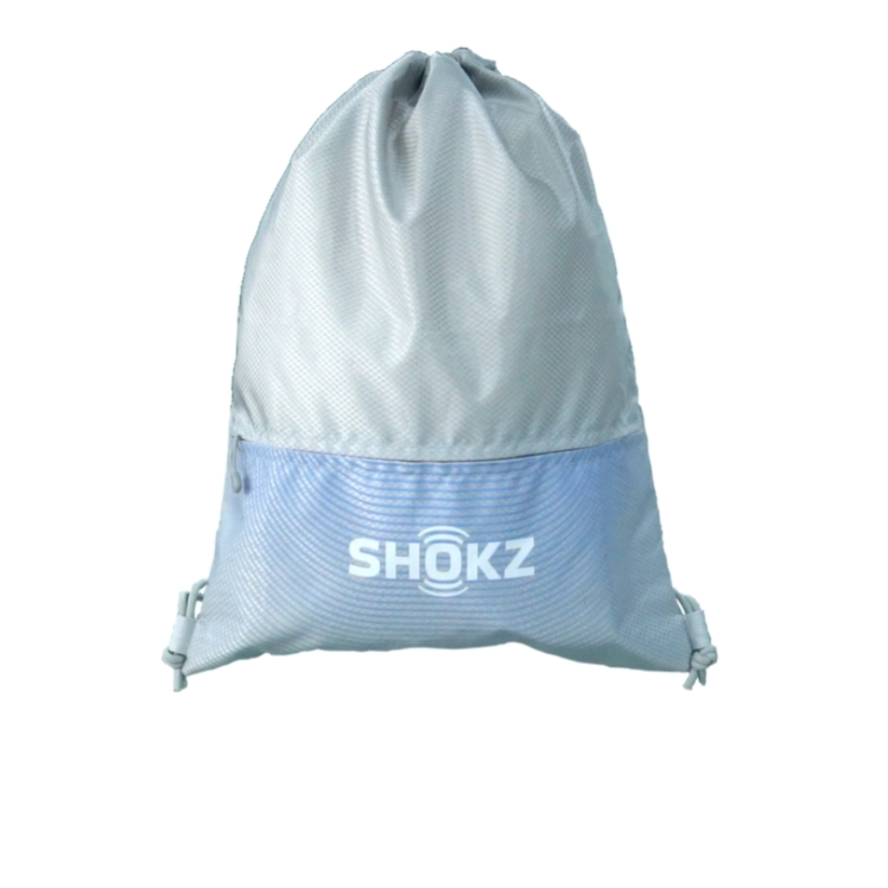 Shokz Light Blue Drawstring Bag